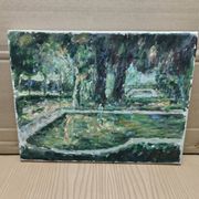 paysage à l'huile