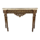 Louis XVI style console in carved wood with a gilded patina, 19th century.