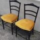 Pair of blackened wood Napoleon III chairs