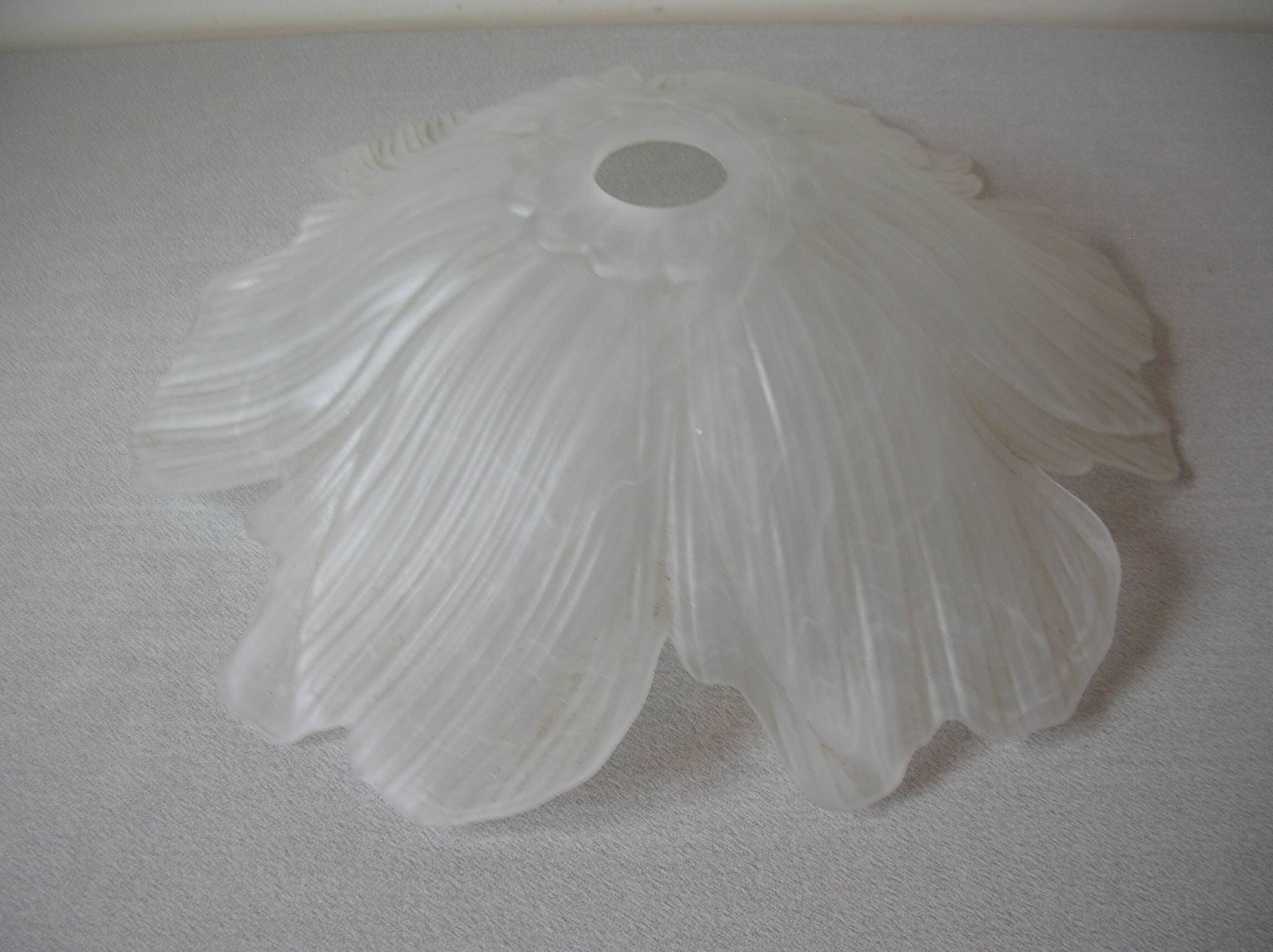 Large lampshade suspension large glass flower 37 cm chandelier lighting