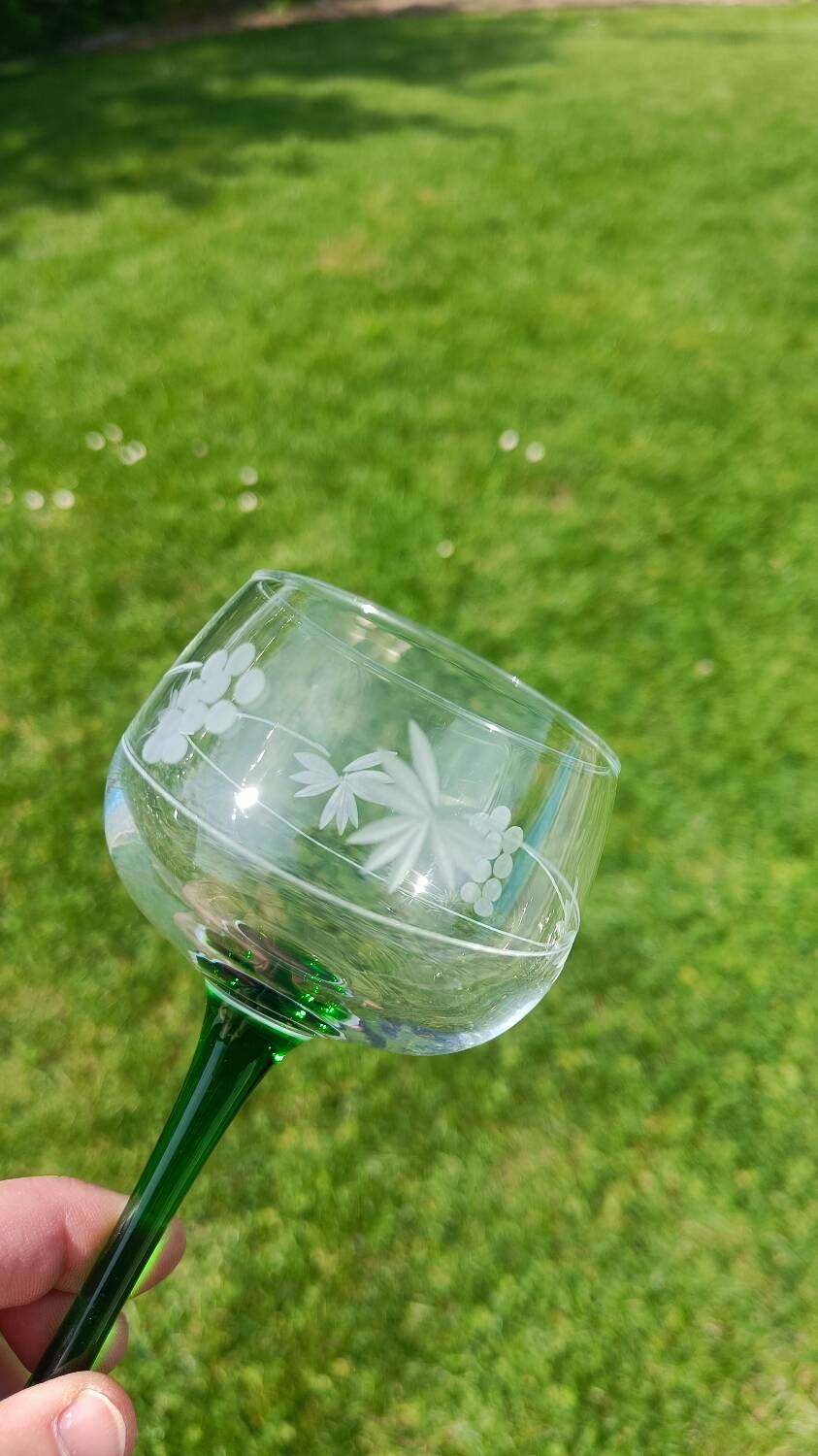 Antique engraved glasses from Alsace