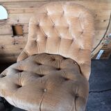 Paire de fauteuils crapaud en velours