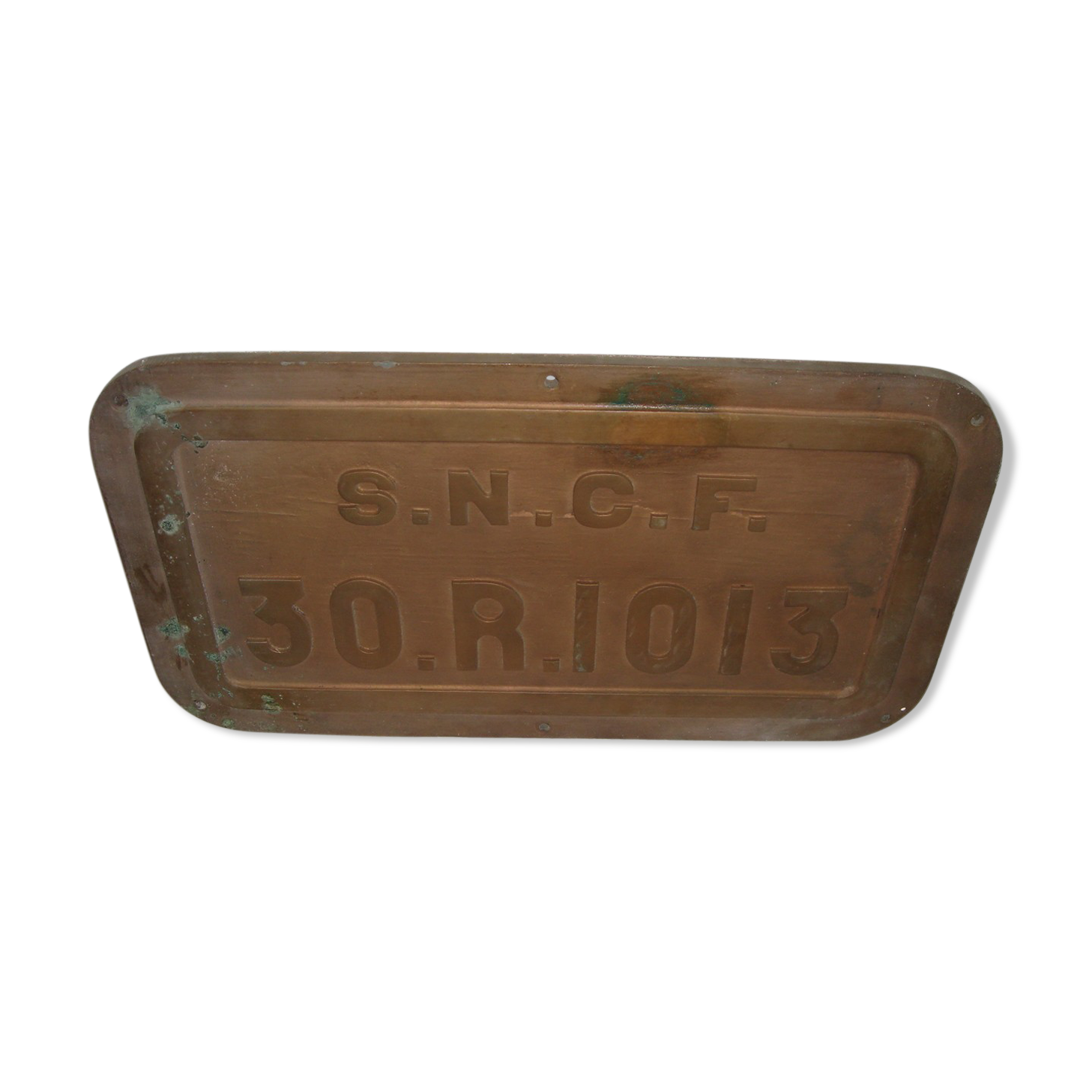 SNCF plate in bronze (train registration)