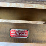 Coffee table with sirca system in oak from the 50s