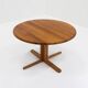 Table à manger ronde extensible vintage danoise en teck