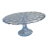 Blue glass cake pie dish