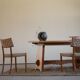 Mid-century brutalist dining table, made of oak, Danish craftsmanship, 1950s.