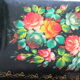 Coffret en bois laqué fleuri