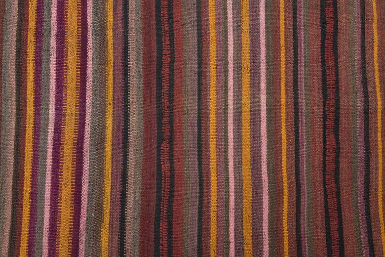 Striped Vintage Flatweave Carpet