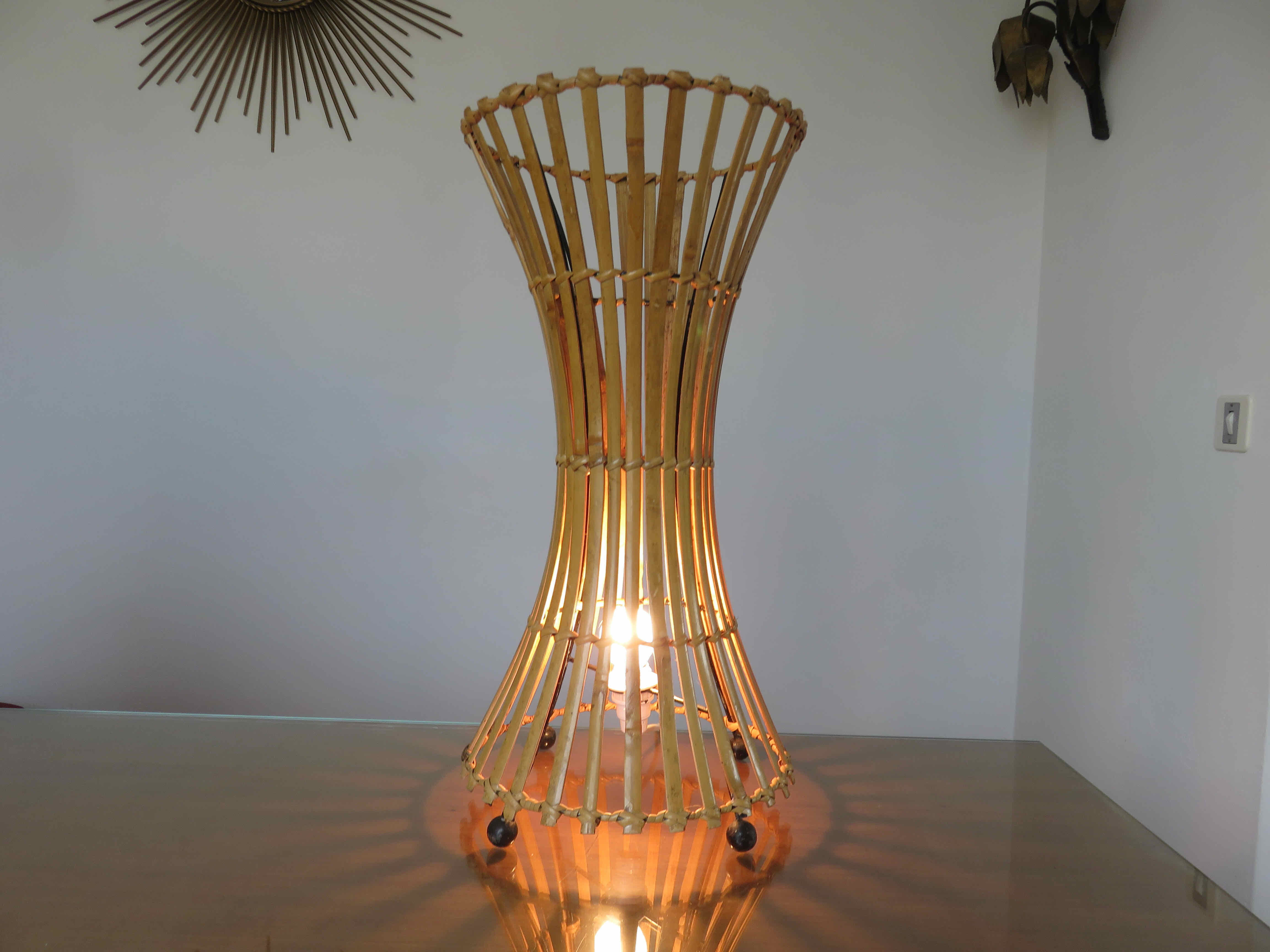 Bamboo lamp 70s