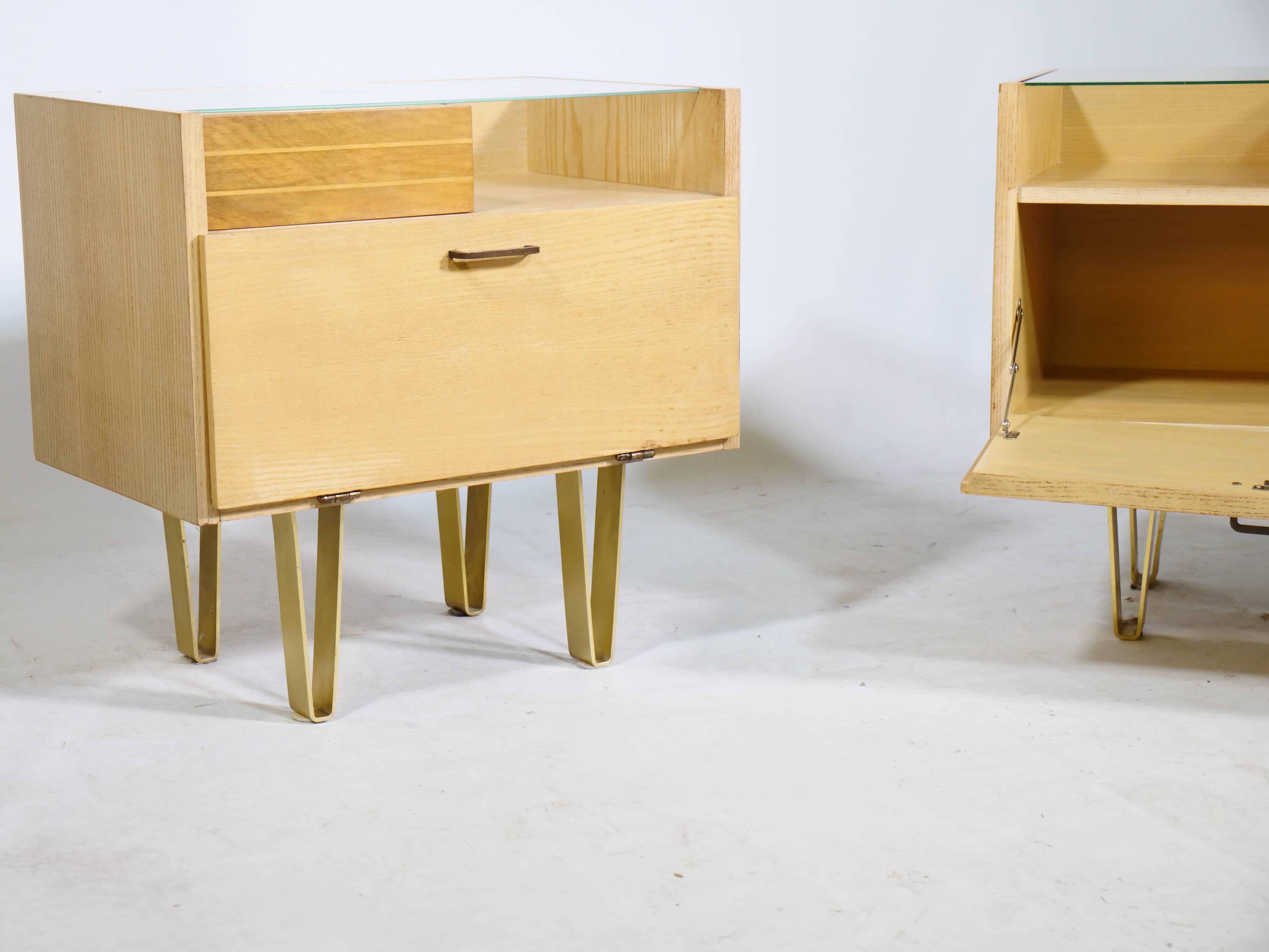 Bedside tables, 1950s-60s