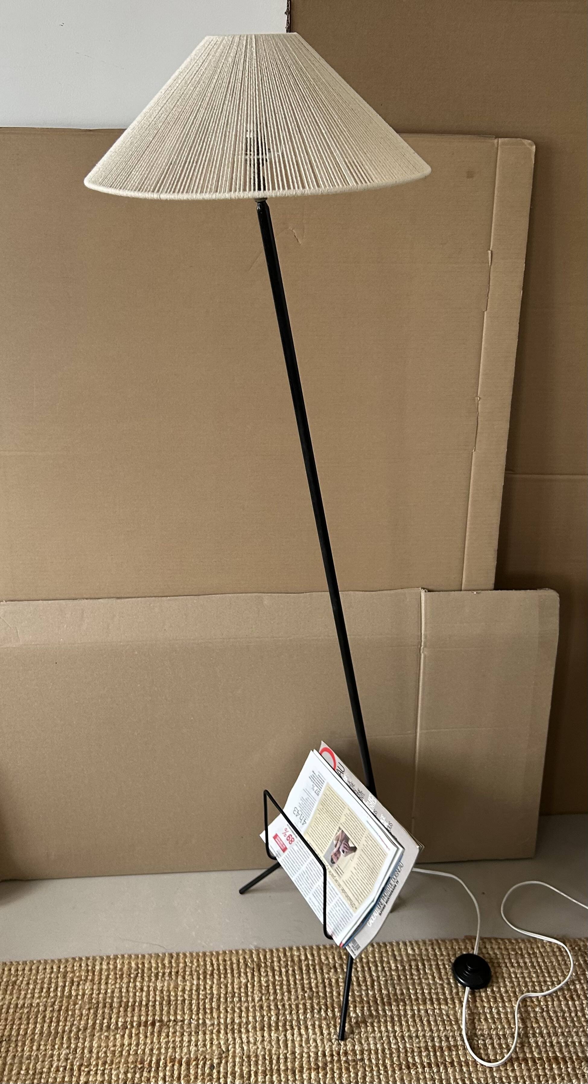 1950s magazine rack floor lamp