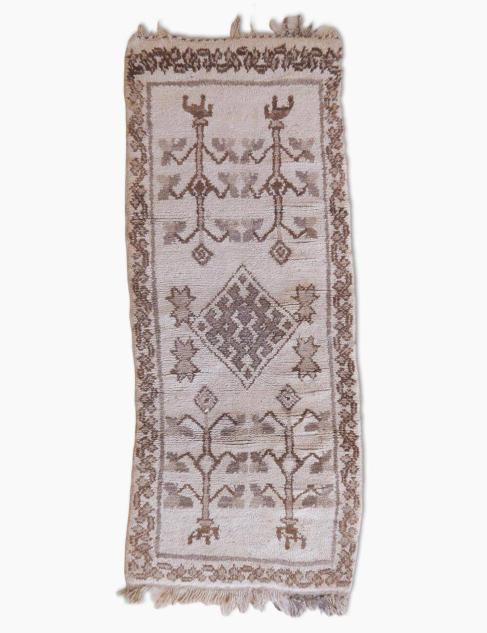 Azilal Beige Rug - 186 x 78 cm