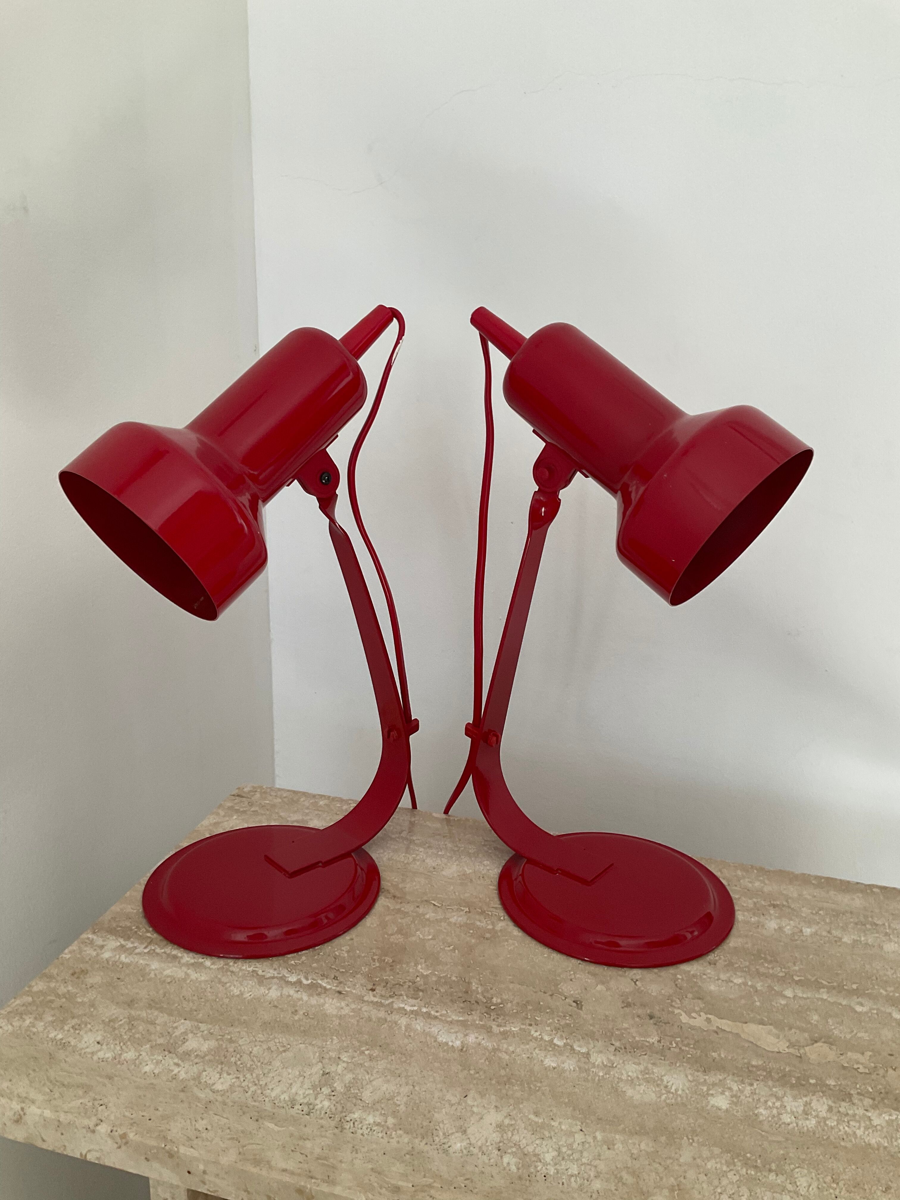 Pair of desk lamps from the 80s