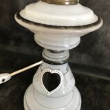1079 Table lamp (1) - Art Nouveau - Enamelled Opaline