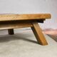 Brutalist solid oak coffee table