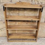 Burmese teak wall shelf