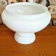 Vintage French White Opaque Round Glass Lantern Replacement Shade 3543