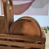 Vintage wooden coaster