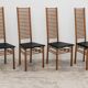 Set Da Pranzo Composto Da 4 Sedie Con Schienale A Scaletta Design 70’s