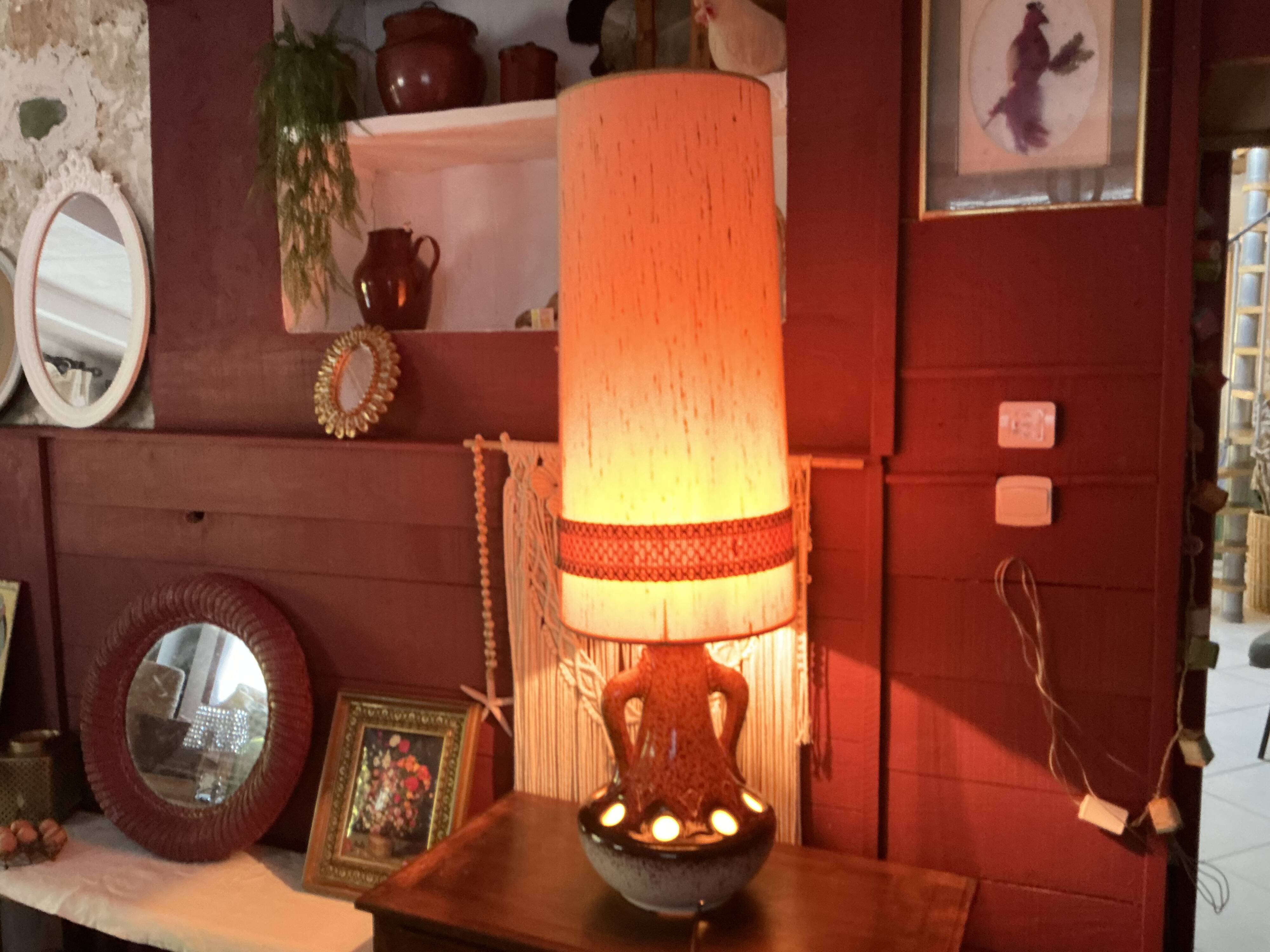 Lampe de sol vintage en céramique