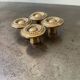 set of 4 antique solid brass handles