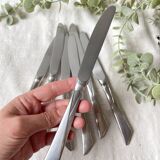 7 Couteaux vintages inox style Art déco made in France
