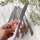 7 Vintage stainless steel Art Deco style knives made in France
