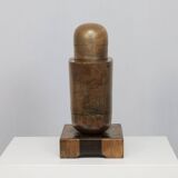 Holey Grail monumental sculptural form in wood by Annet Gaaikema, 1980s