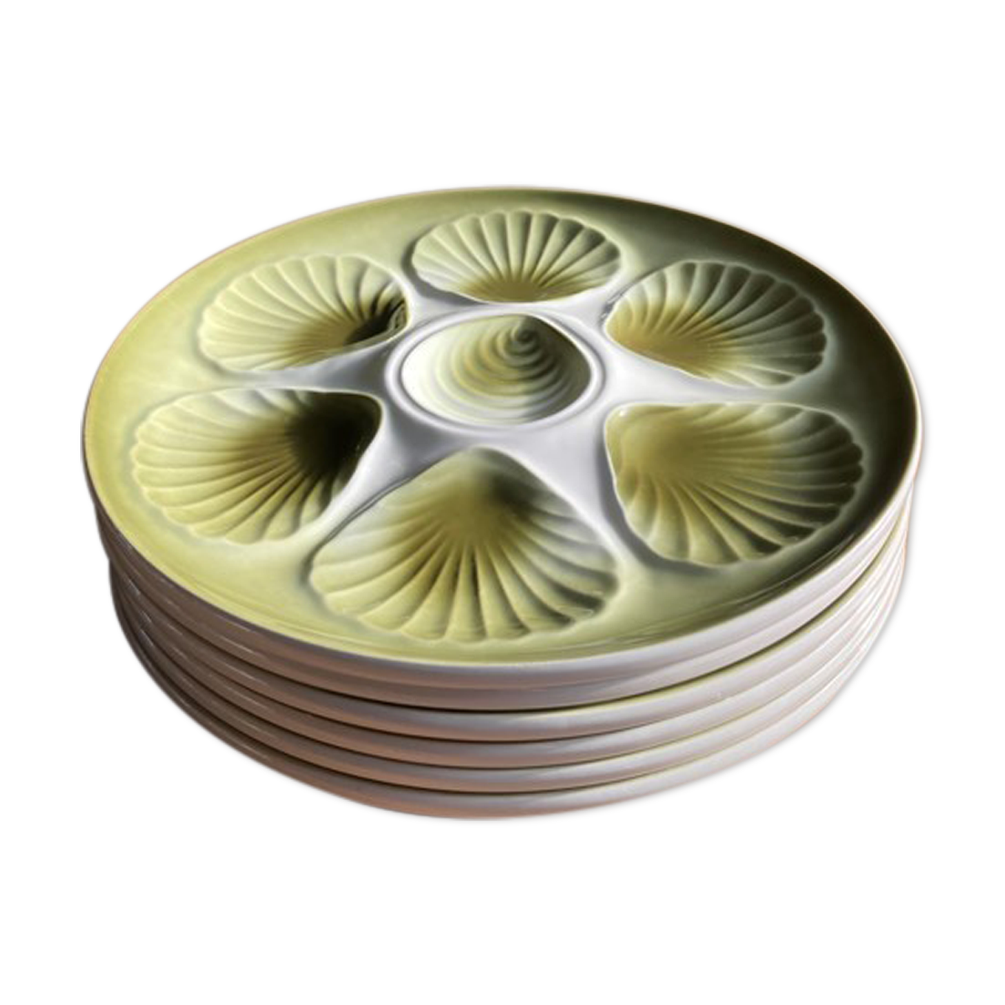 6 oyster / shellfish plates Moulin des Loups