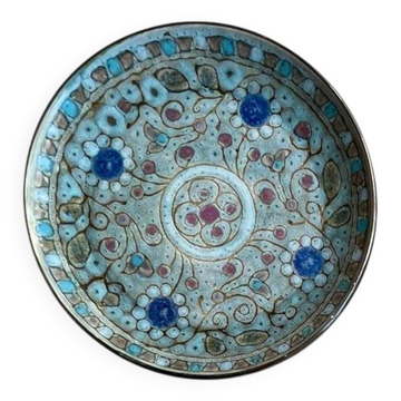 Assiette plate en céramique émaillée, Danuta Le Hénaff