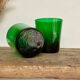 5 grands verres verts vintage
