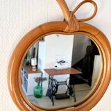Miroir rotin pomme