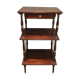 Small table in mahogany, leather and brass
