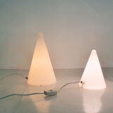 Paire de lampes en verre de lait par Wofi Leuchten, Allemagne