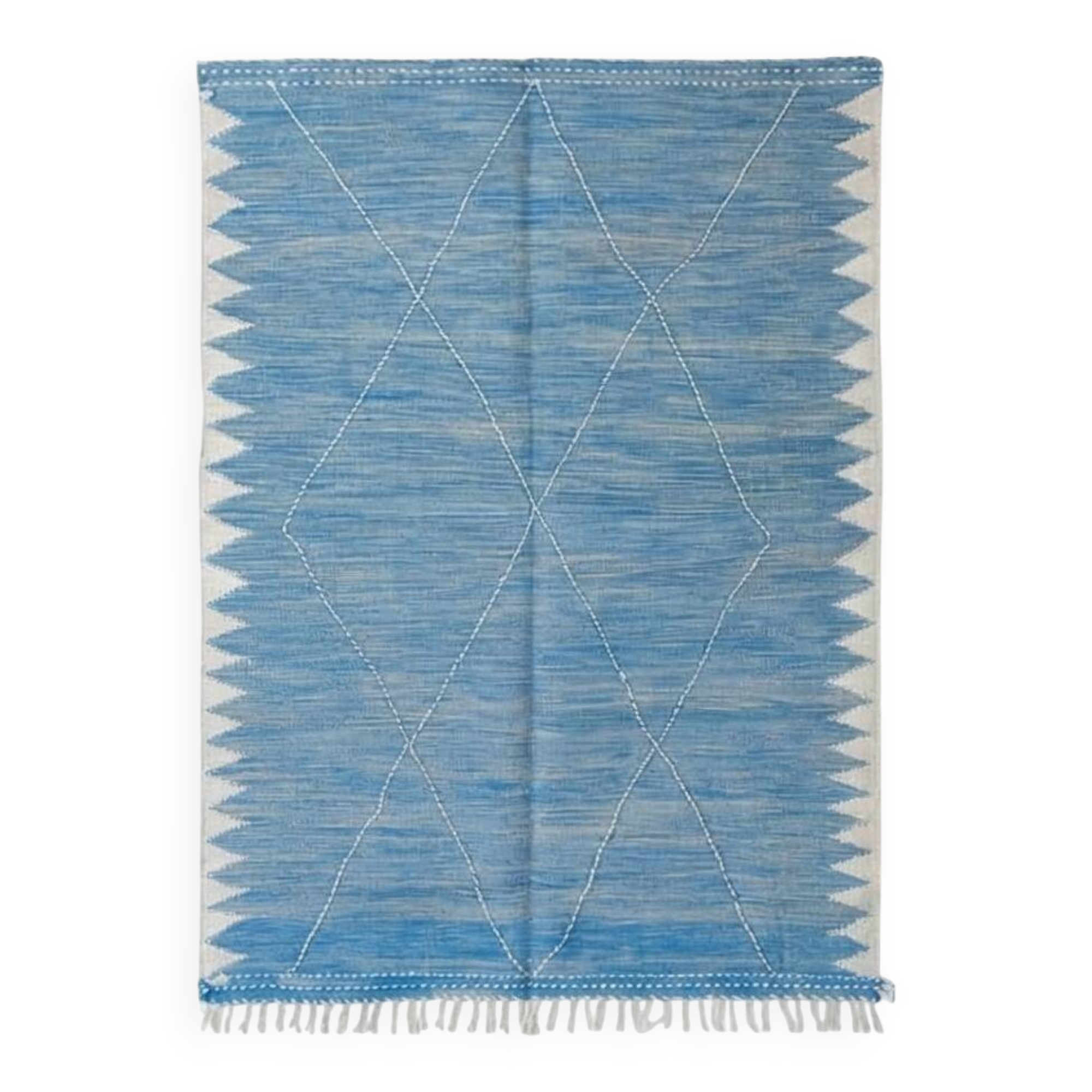 Blue Zanafi Moroccan rug 200x300 cm