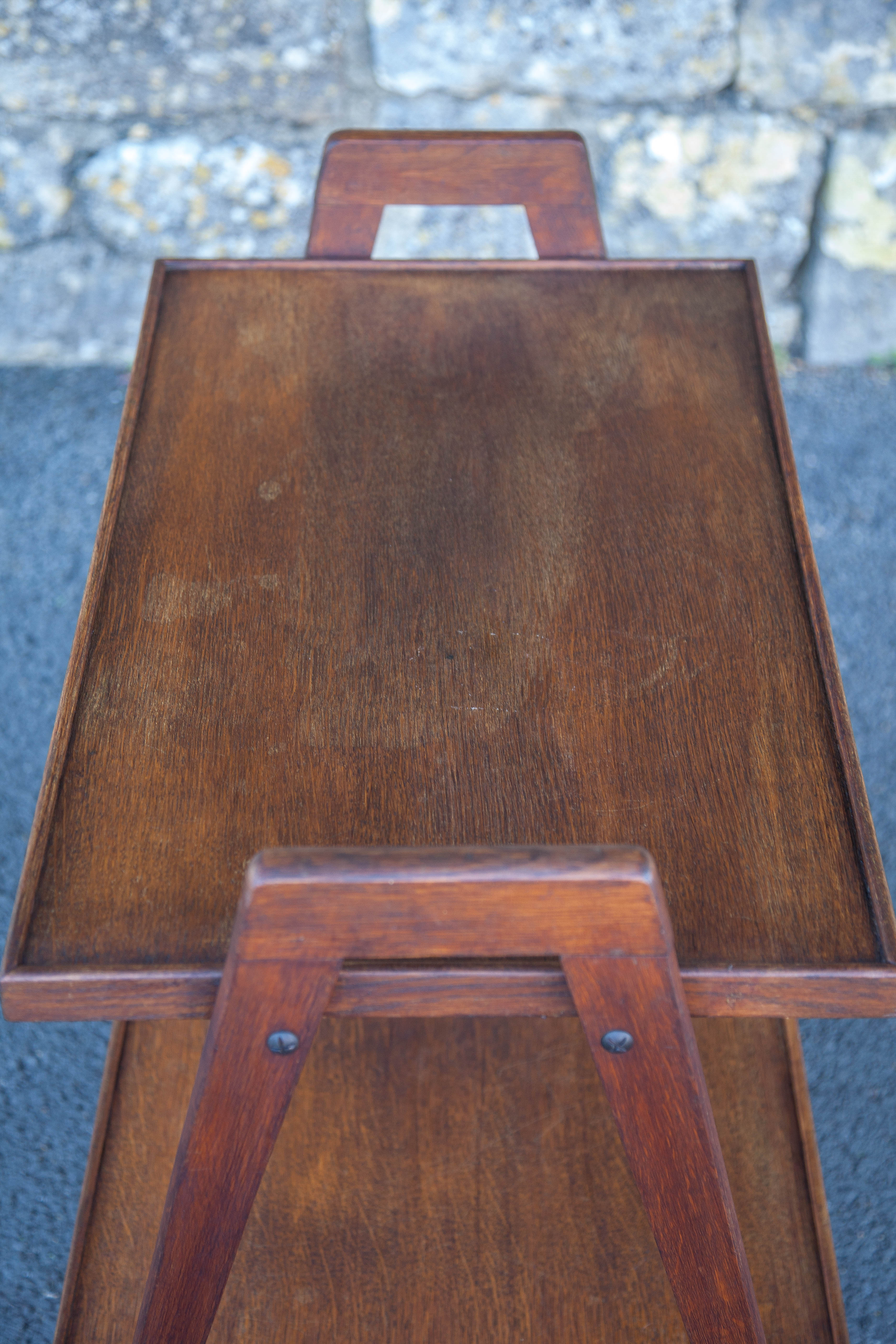 Vintage wooden serving trolley