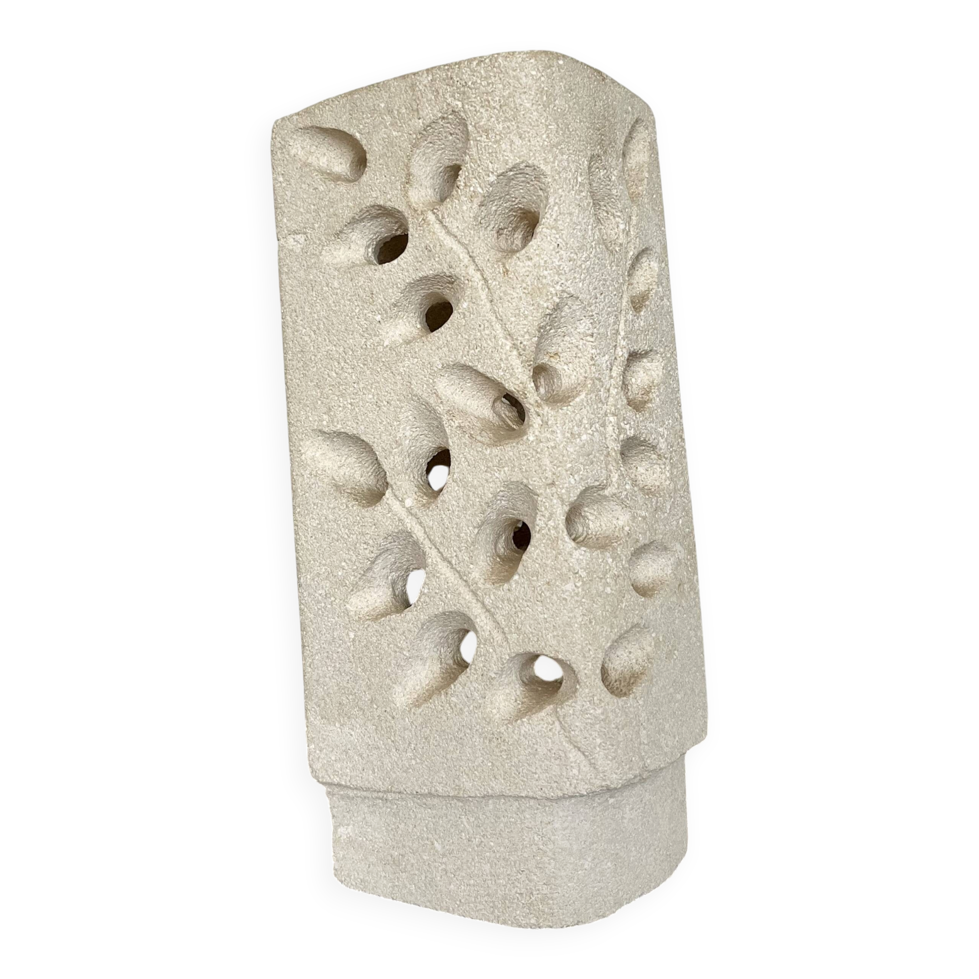 1970s stone sculpture lamp