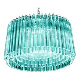 Mid-Century Modern Italian Light Blue Triedro "Concava" Chandelier