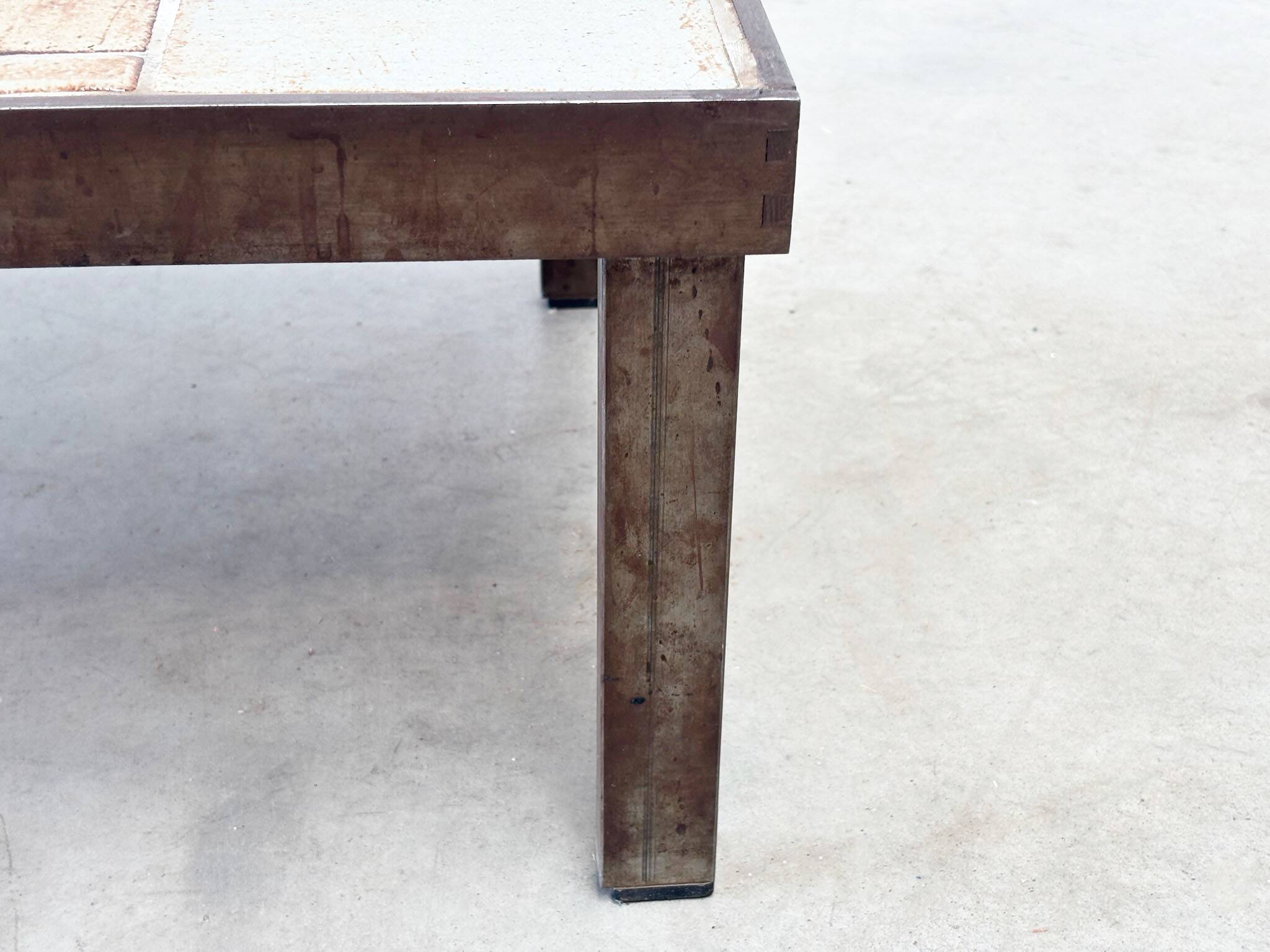 Roger Capron steel and ceramic coffee table
