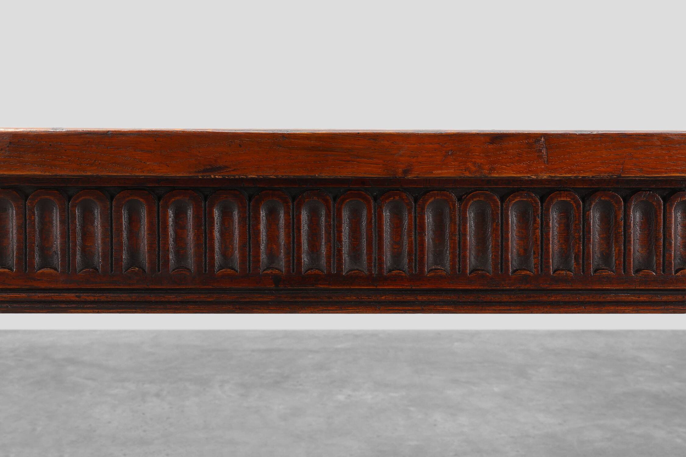19th-Century French Provincial Oak Dining Table