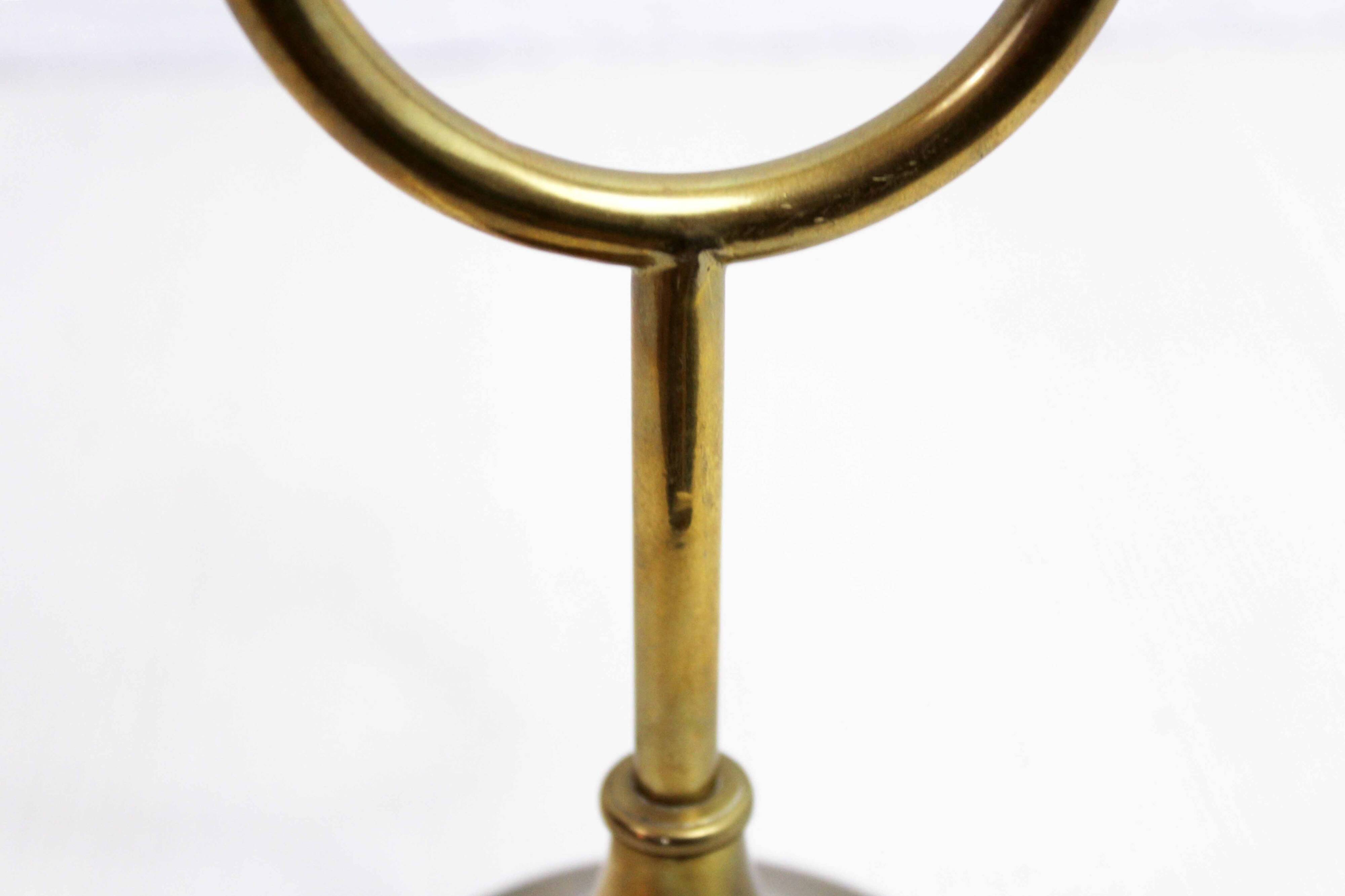 Double brass candle holder