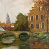 View of Bruges signed Mascart