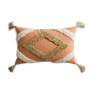 Bohemian pink cushion 30x50 cm cotton