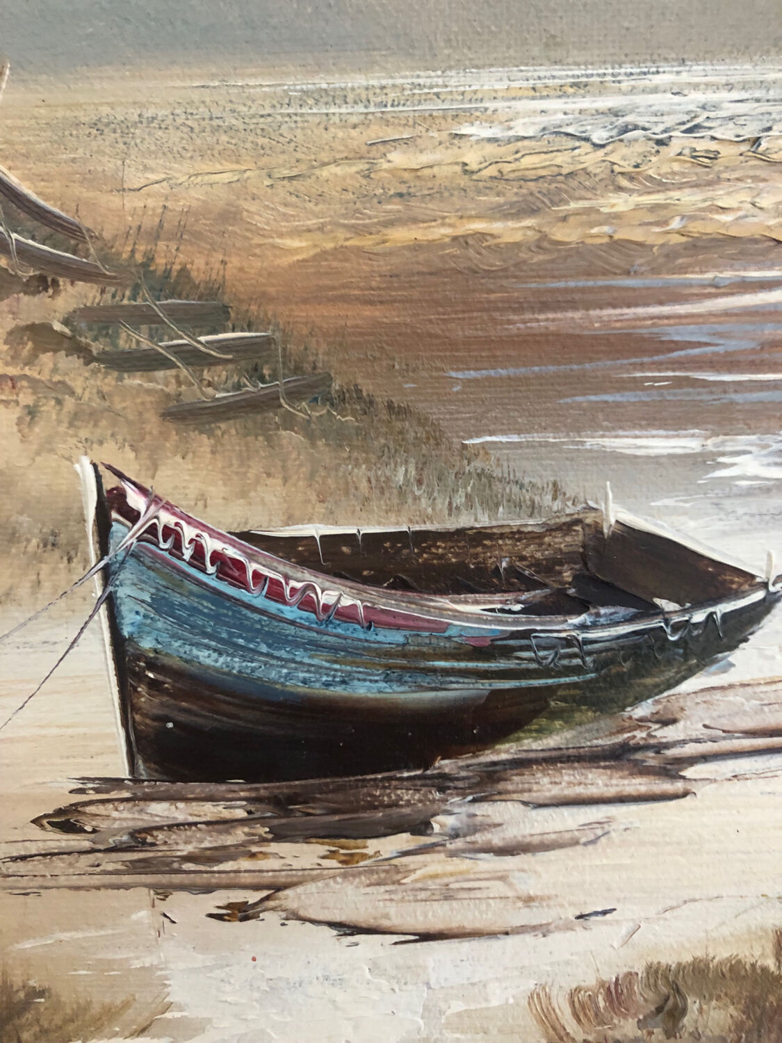 Oil on marine canvas