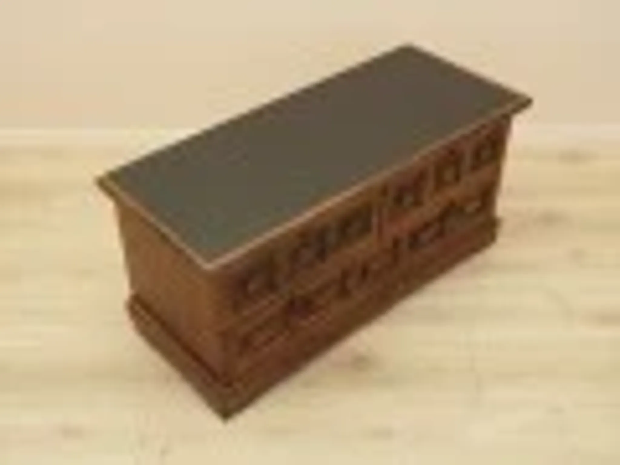 Danish chest of drawers with panelled fronts, oak veneer, 1970s