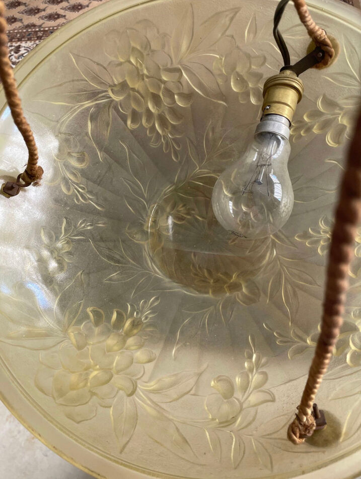 Suspension vasque art déco