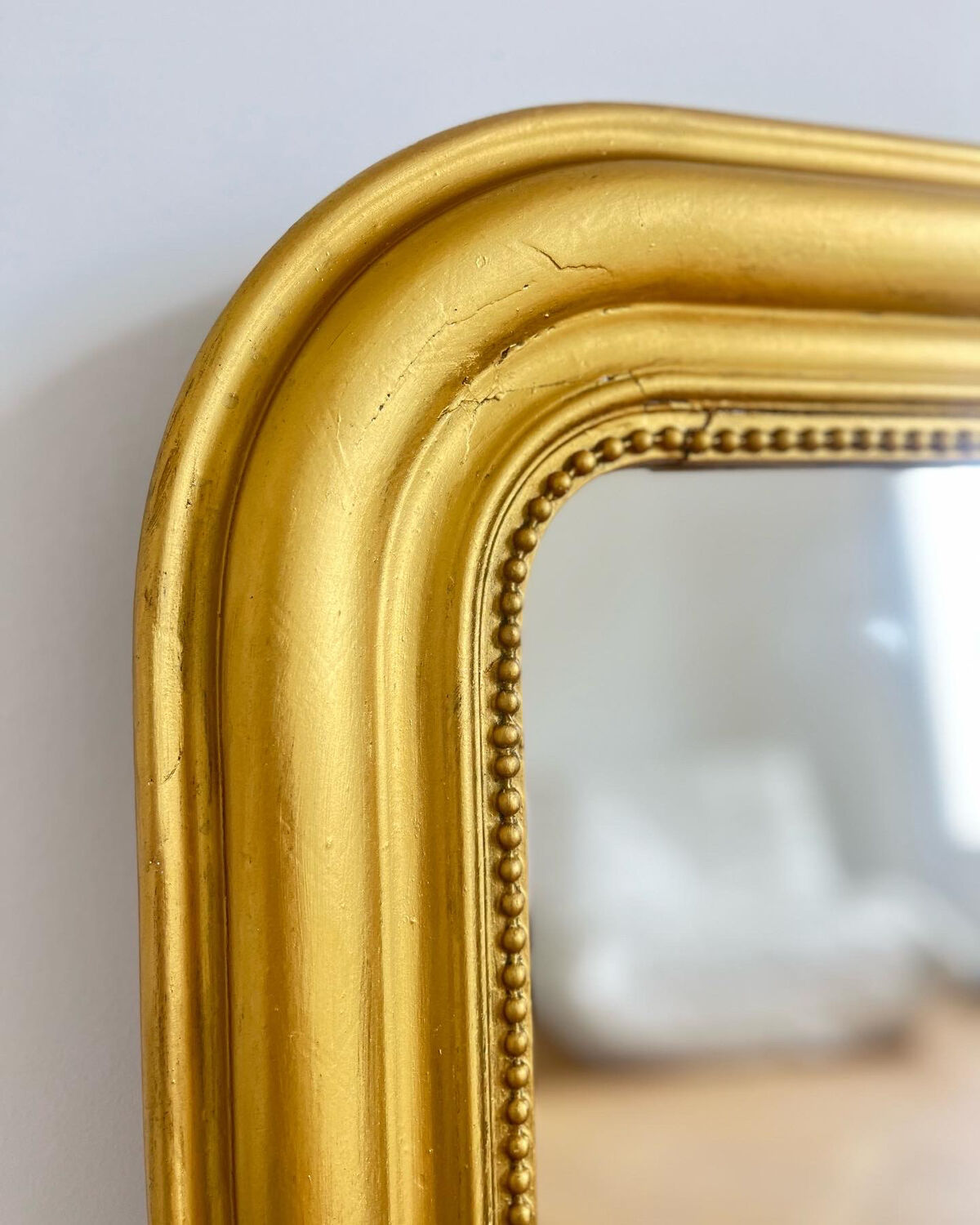 Old Louis Philippe mirror, bead, 84 × 62 cm