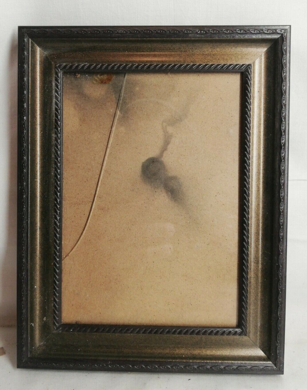 Vintage wooden and plaster frame