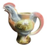 Polychrome earthenware rooster pitcher, 20th century